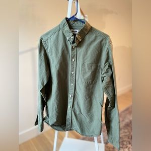 Taylor Stitch “The Jack” Oxford in Army green, size medium